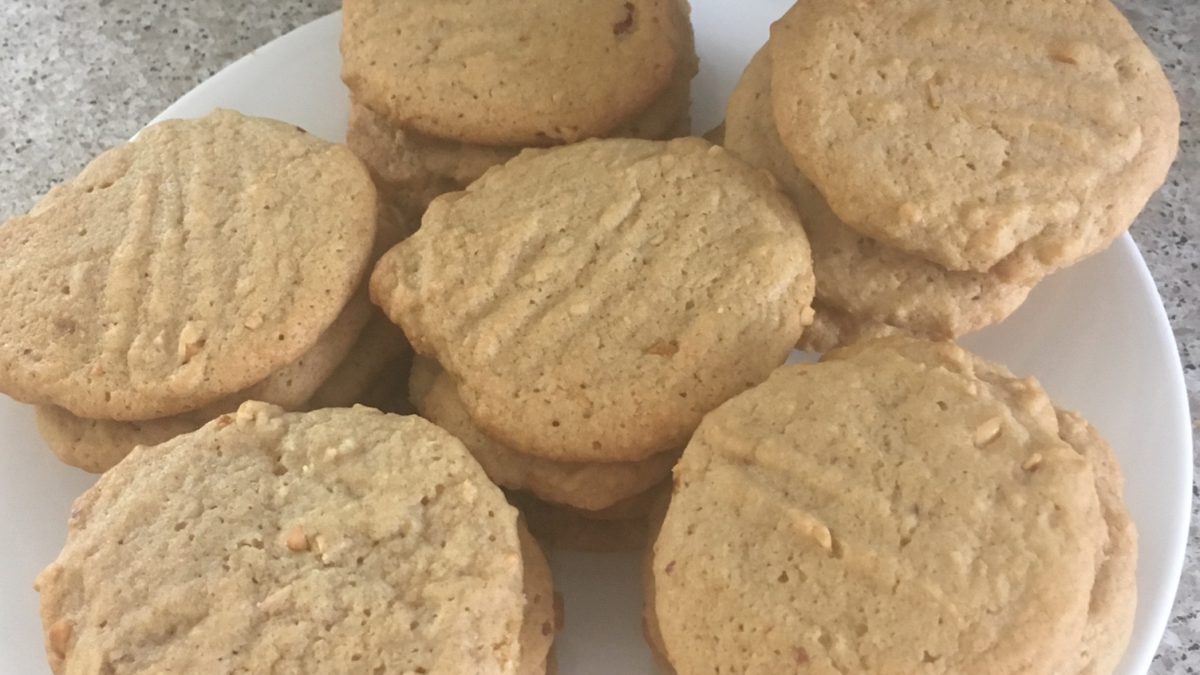 Stack of Peanut Butter Cookies sitting on a plate