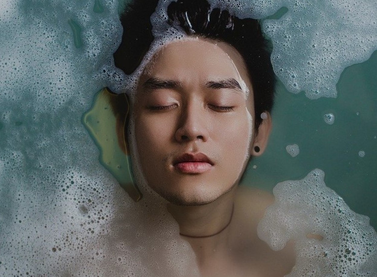 CBD-Infused Bath, woman relaxing